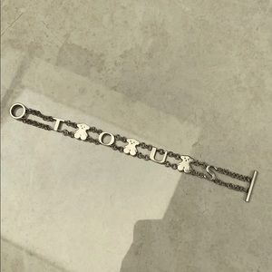 Rare Tous silver toggle bracelet